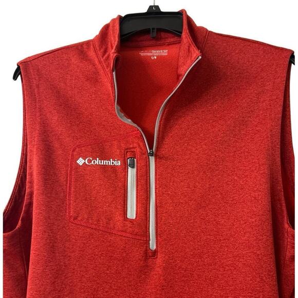 COLUMBIA Omni Wick Explorer Golf Vest Intense Red Size Large - Picture 5 of 9